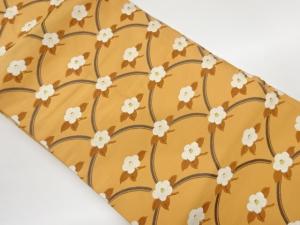 青海波に椿尽くし模様織出し名古屋帯